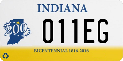 IN license plate 011EG