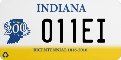 IN license plate 011EI