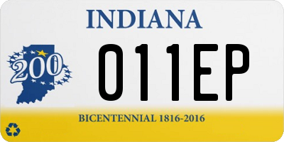 IN license plate 011EP