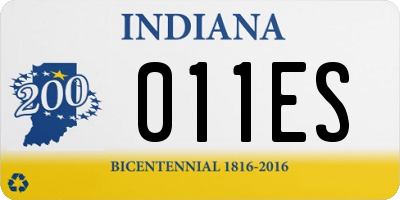 IN license plate 011ES