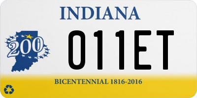 IN license plate 011ET