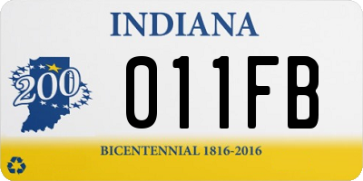 IN license plate 011FB