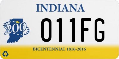 IN license plate 011FG
