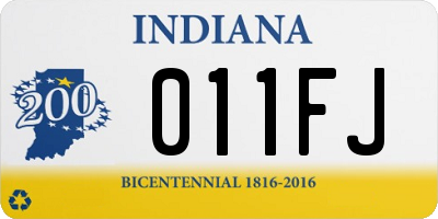 IN license plate 011FJ