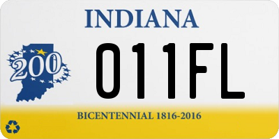 IN license plate 011FL