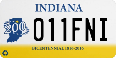 IN license plate 011FNI
