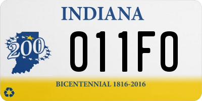 IN license plate 011FO