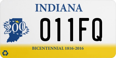IN license plate 011FQ