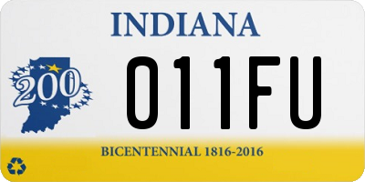 IN license plate 011FU