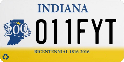 IN license plate 011FYT