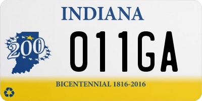 IN license plate 011GA