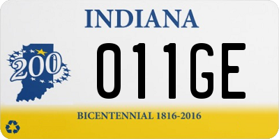 IN license plate 011GE