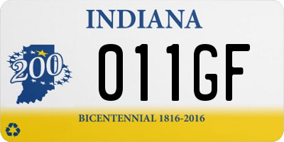 IN license plate 011GF