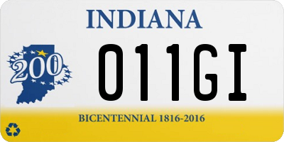 IN license plate 011GI