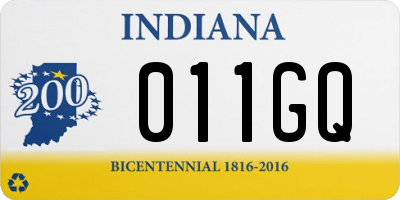 IN license plate 011GQ