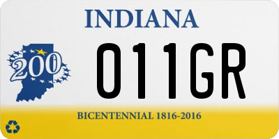 IN license plate 011GR