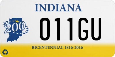 IN license plate 011GU