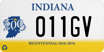 IN license plate 011GV