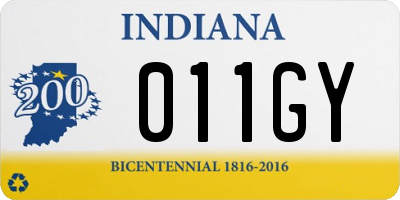 IN license plate 011GY