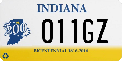 IN license plate 011GZ