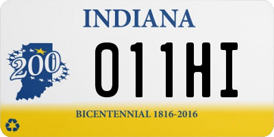 IN license plate 011HI