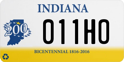 IN license plate 011HO