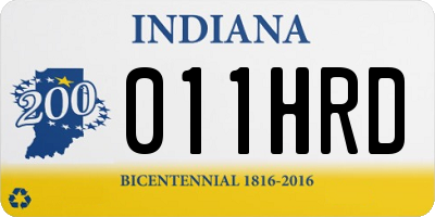 IN license plate 011HRD