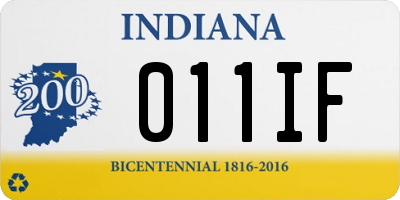 IN license plate 011IF