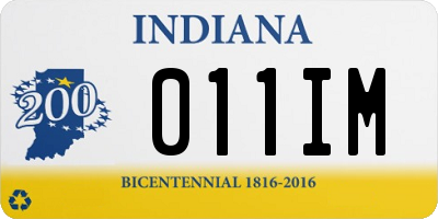 IN license plate 011IM