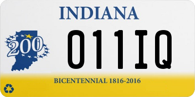 IN license plate 011IQ