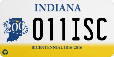 IN license plate 011ISC