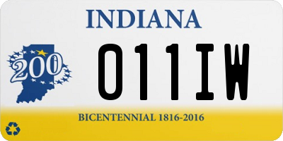 IN license plate 011IW