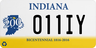 IN license plate 011IY