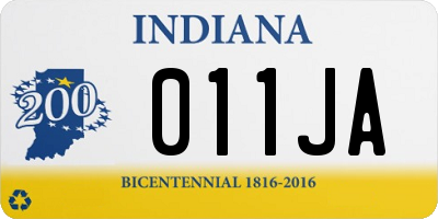 IN license plate 011JA