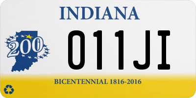 IN license plate 011JI