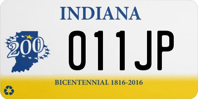 IN license plate 011JP