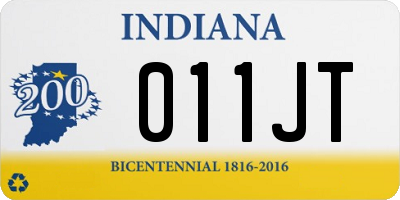 IN license plate 011JT