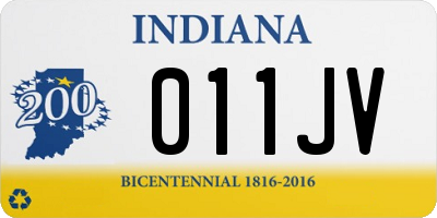 IN license plate 011JV