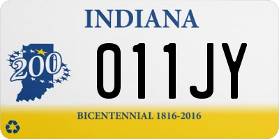 IN license plate 011JY