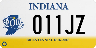 IN license plate 011JZ