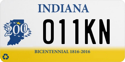 IN license plate 011KN