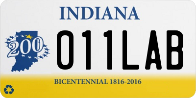 IN license plate 011LAB