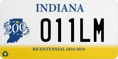 IN license plate 011LM