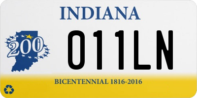 IN license plate 011LN