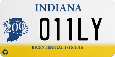 IN license plate 011LY