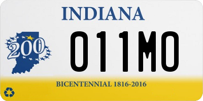 IN license plate 011MO