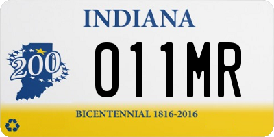 IN license plate 011MR
