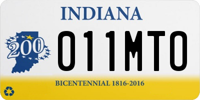 IN license plate 011MTO