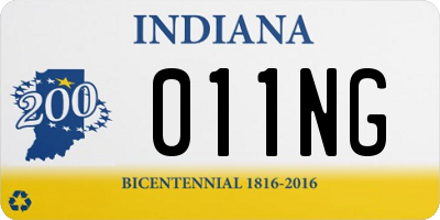 IN license plate 011NG