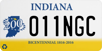 IN license plate 011NGC
